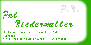 pal niedermuller business card